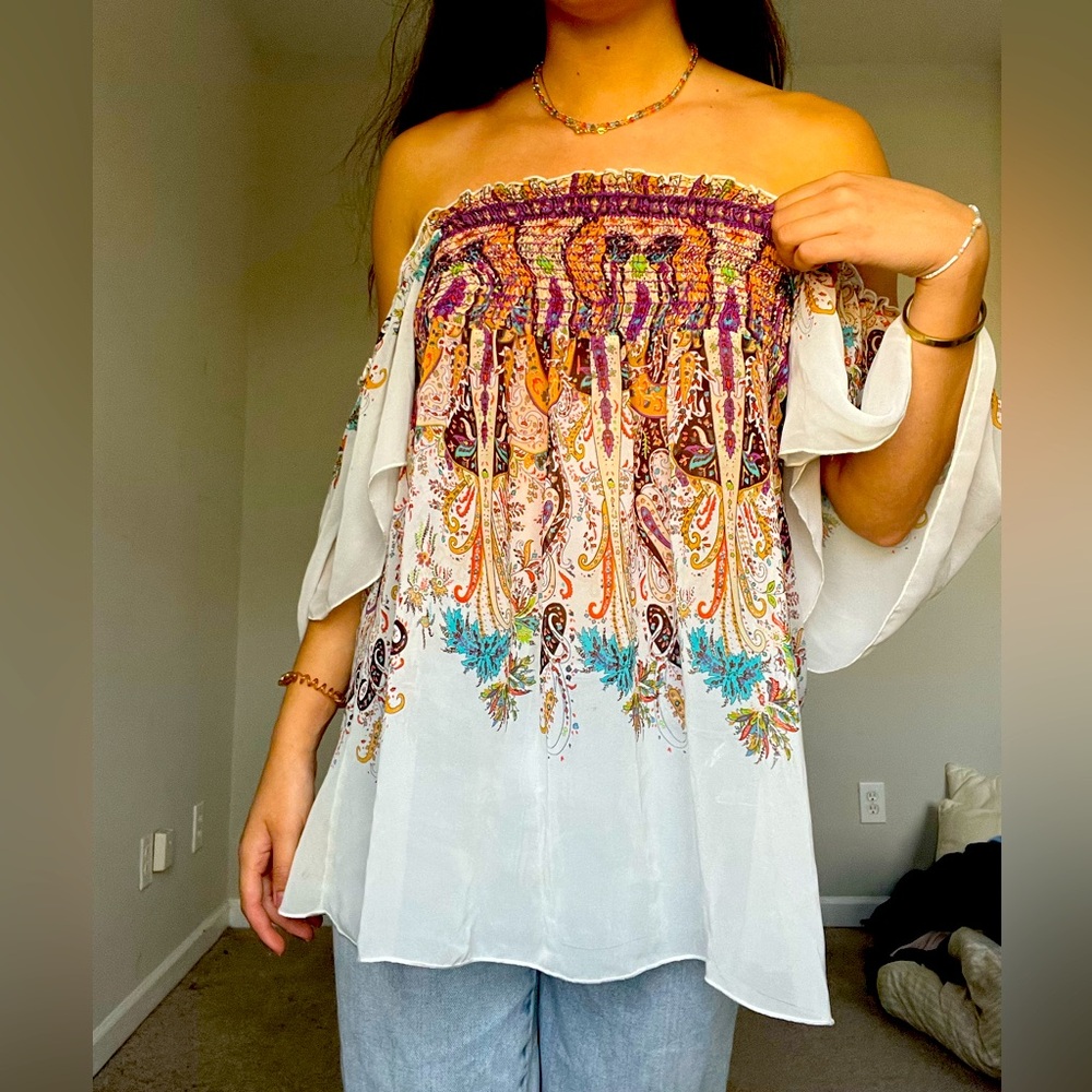 Off the shoulder y2k large blouse